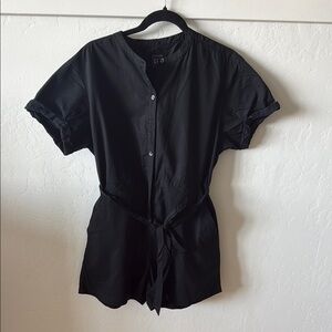 GAP Black Button-Up Romper